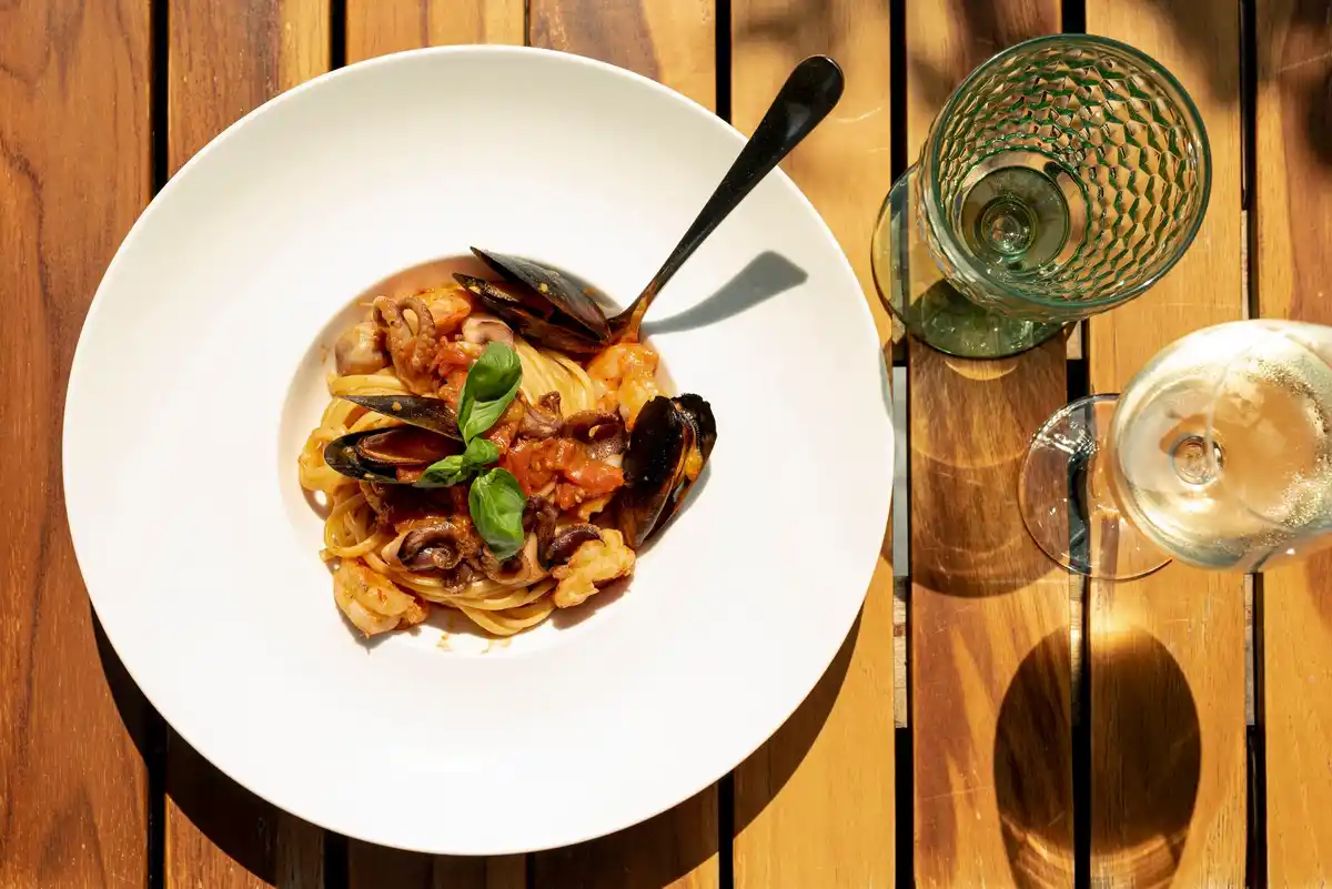 homemade italian pasta served elegant restaurant